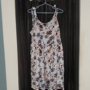 Torrid size 2 Tropical Print tie sleeve cover up summer Dress
